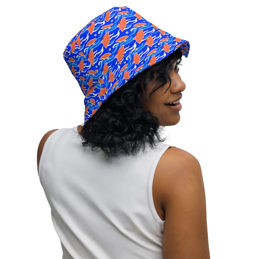 Neon River on Reversible Bucket Hat — Right Outside
