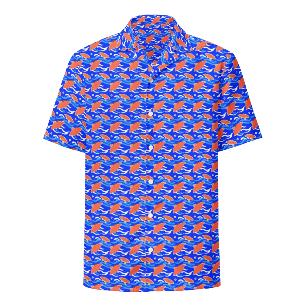 Neon River on Button Shirt — Front