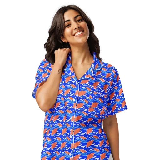 Neon River on a Women's Short Sleeve Pajama Top