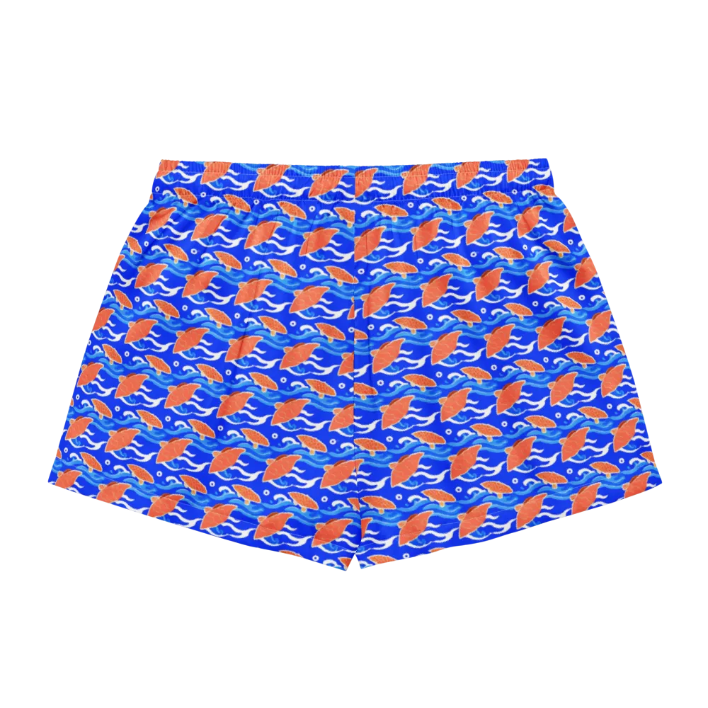 Neon River on Women's Pajama Shorts — Back