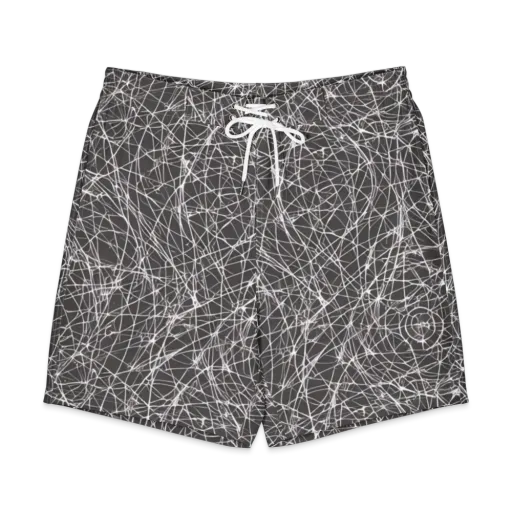 Ivory Static on a Men's Board Shorts