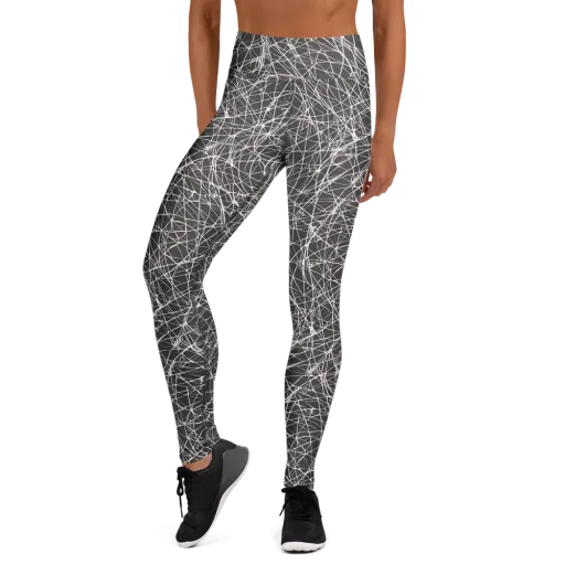 Ivory Static on a Yoga Leggings