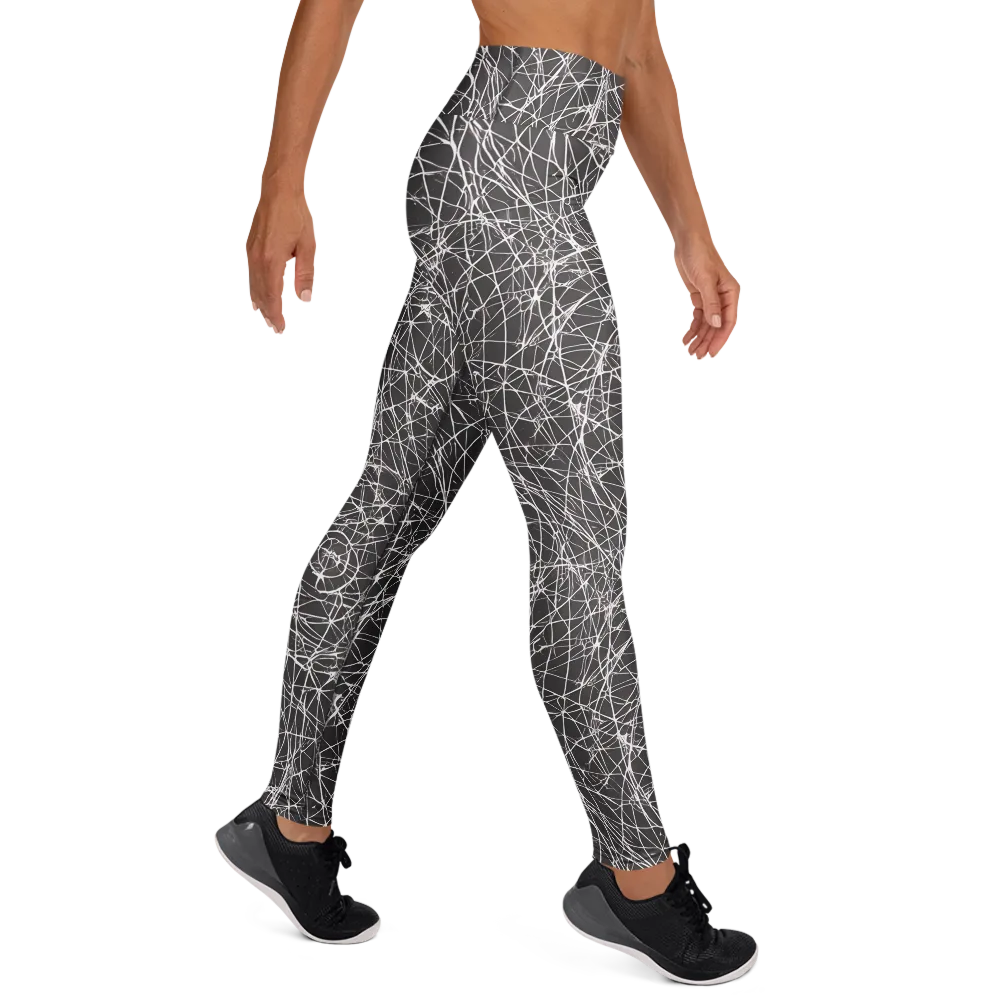 Ivory Static on Yoga Leggings — Right