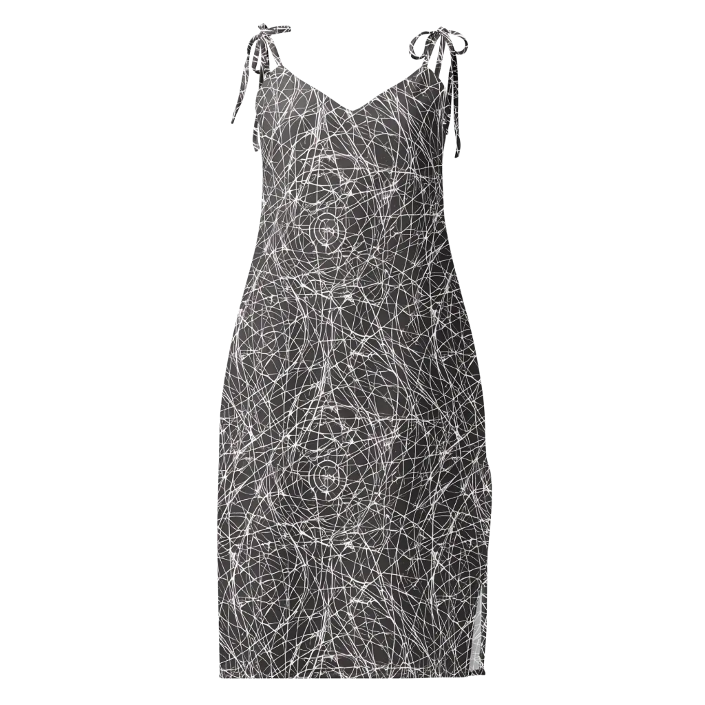 Ivory Static on Slip Dress — Front