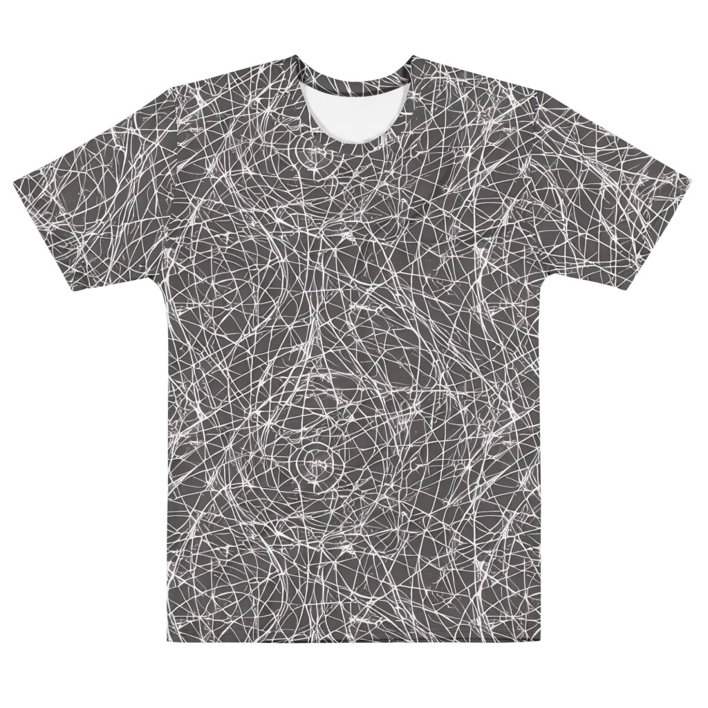 Ivory Static on Men's Cotton Crew Neck T-Shirt — Front