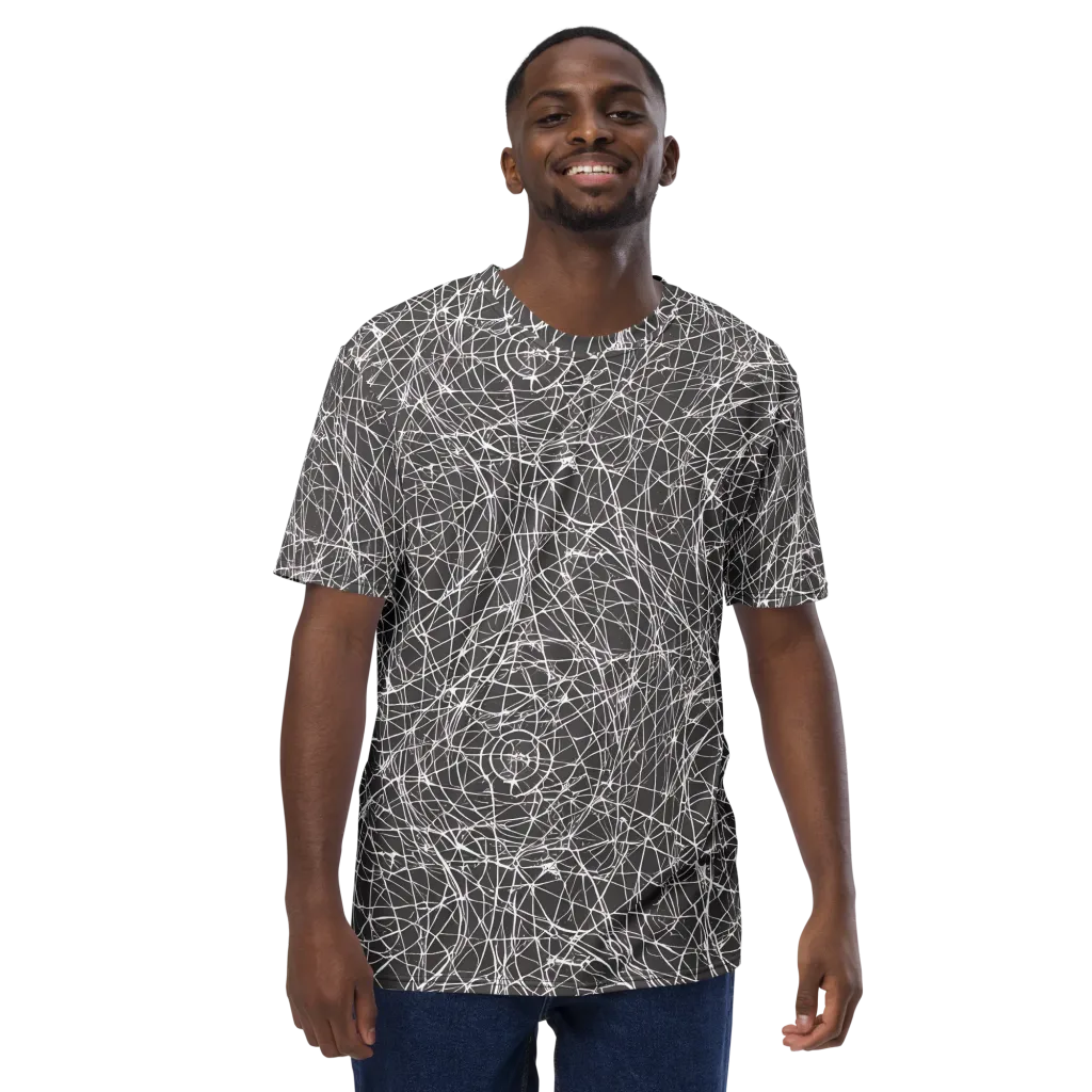 Ivory Static on Men's Crew Neck T-Shirt — Front