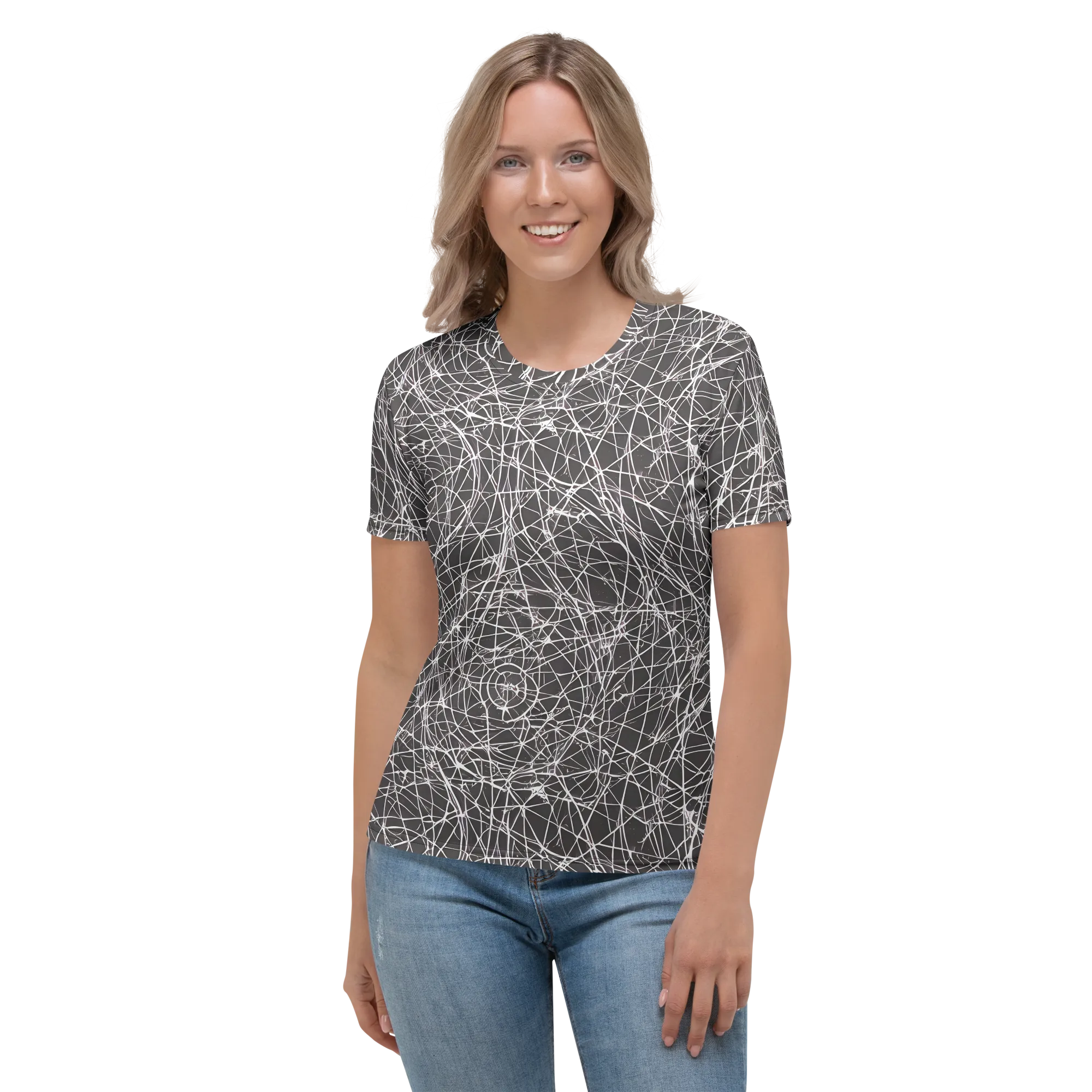 Ivory Static on Women's Crew Neck T-Shirt — Front