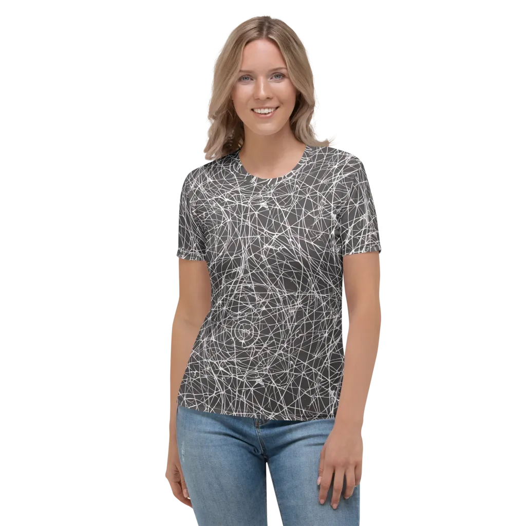 Ivory Static on Women's Crew Neck T-Shirt — Front