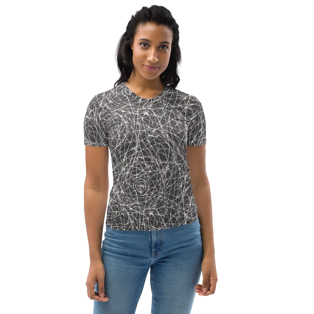 Ivory Static on Women's Crew Neck T-Shirt — Front