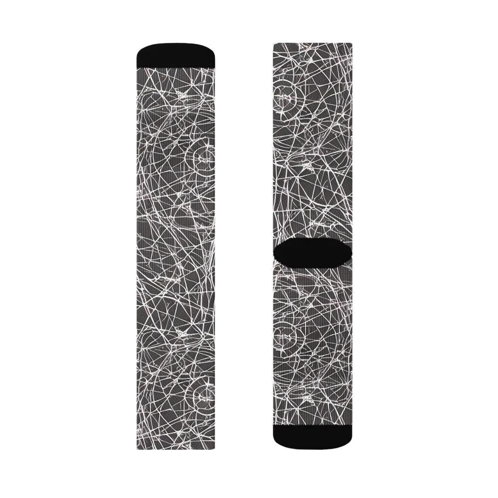 Ivory Static on Socks — Left Sock