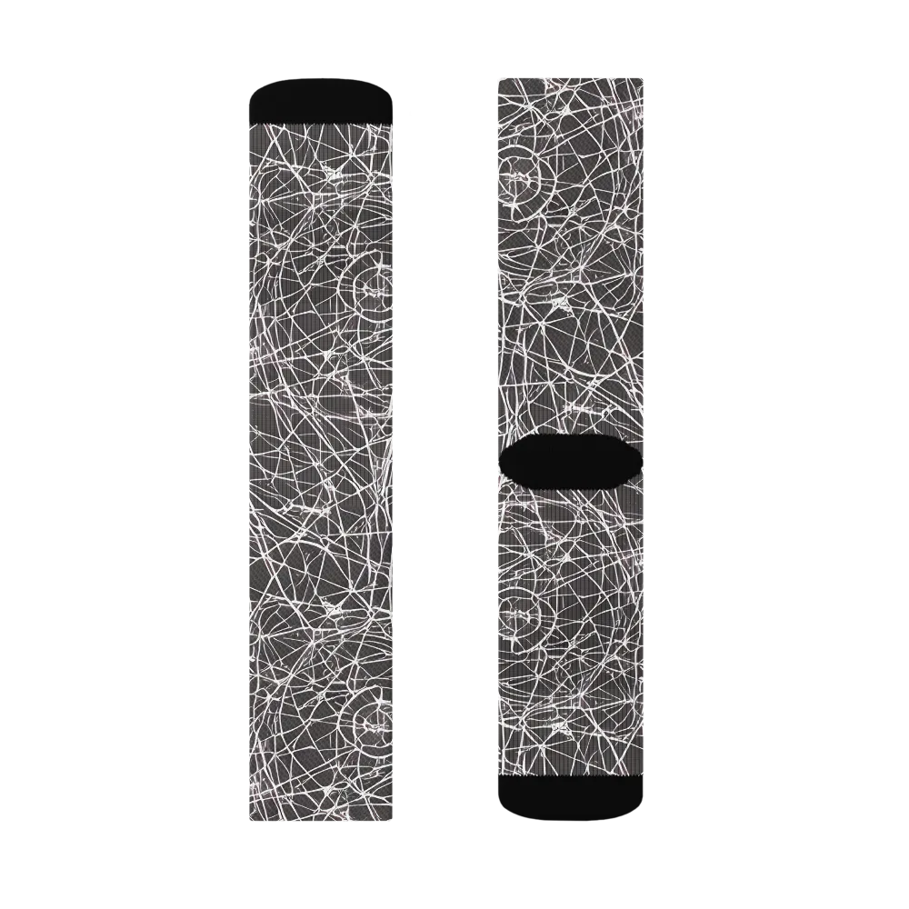 Ivory Static on Socks — Right Sock