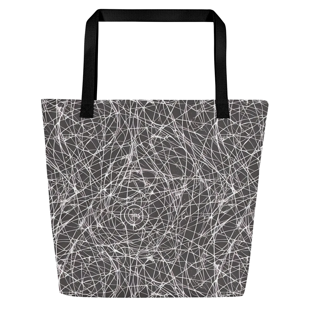 Ivory Static on Large Tote Bag W/ Pocket — Front
