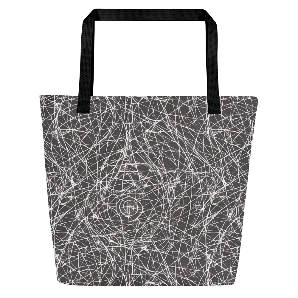 Ivory Static on Large Tote Bag W/ Pocket — Front