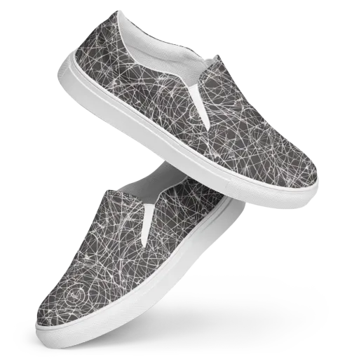 Ivory Static on a Women's Slip-On Canvas Shoes
