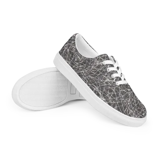 Ivory Static on a Men's Lace-Up Canvas Shoes