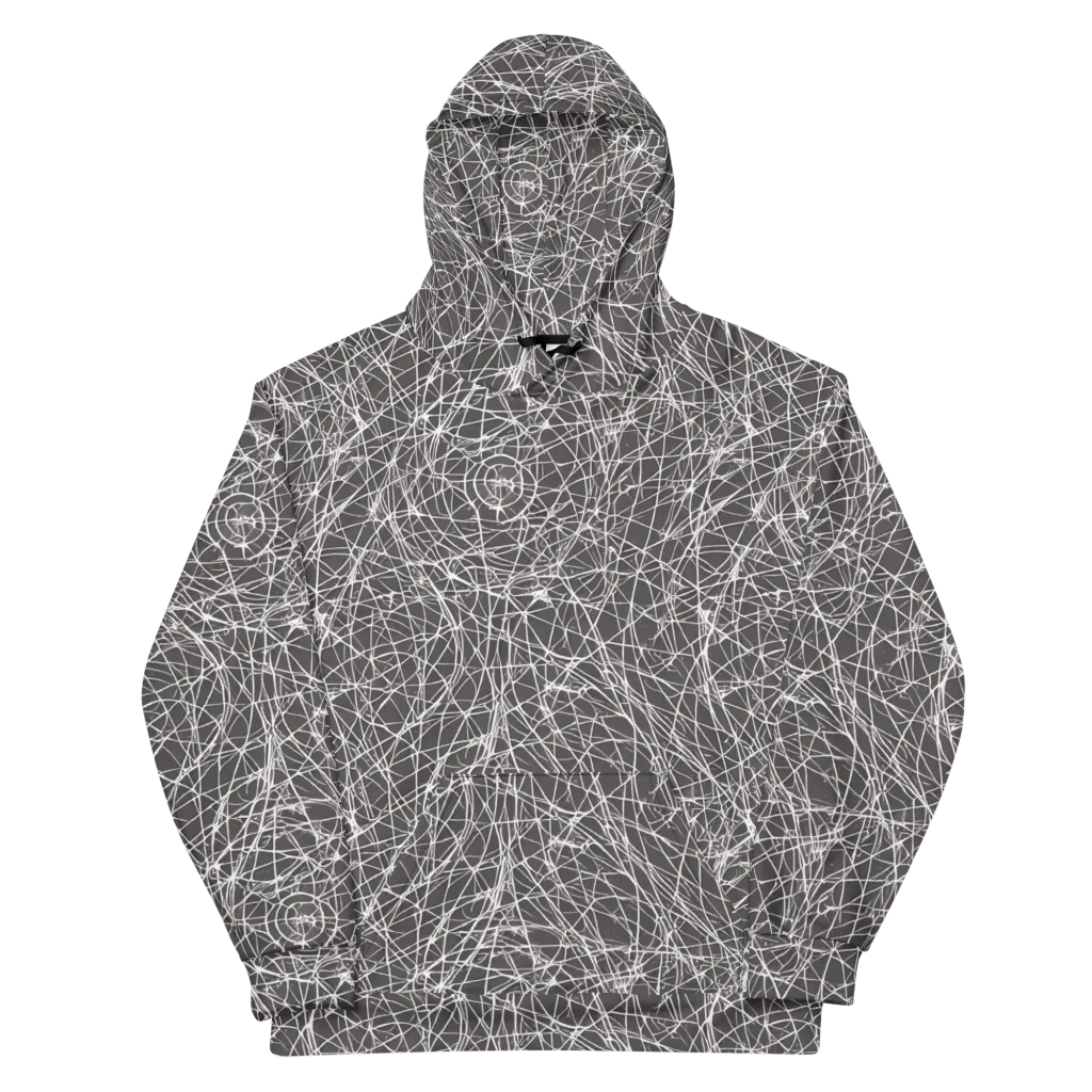 Ivory Static on Cotton Hoodie — Front