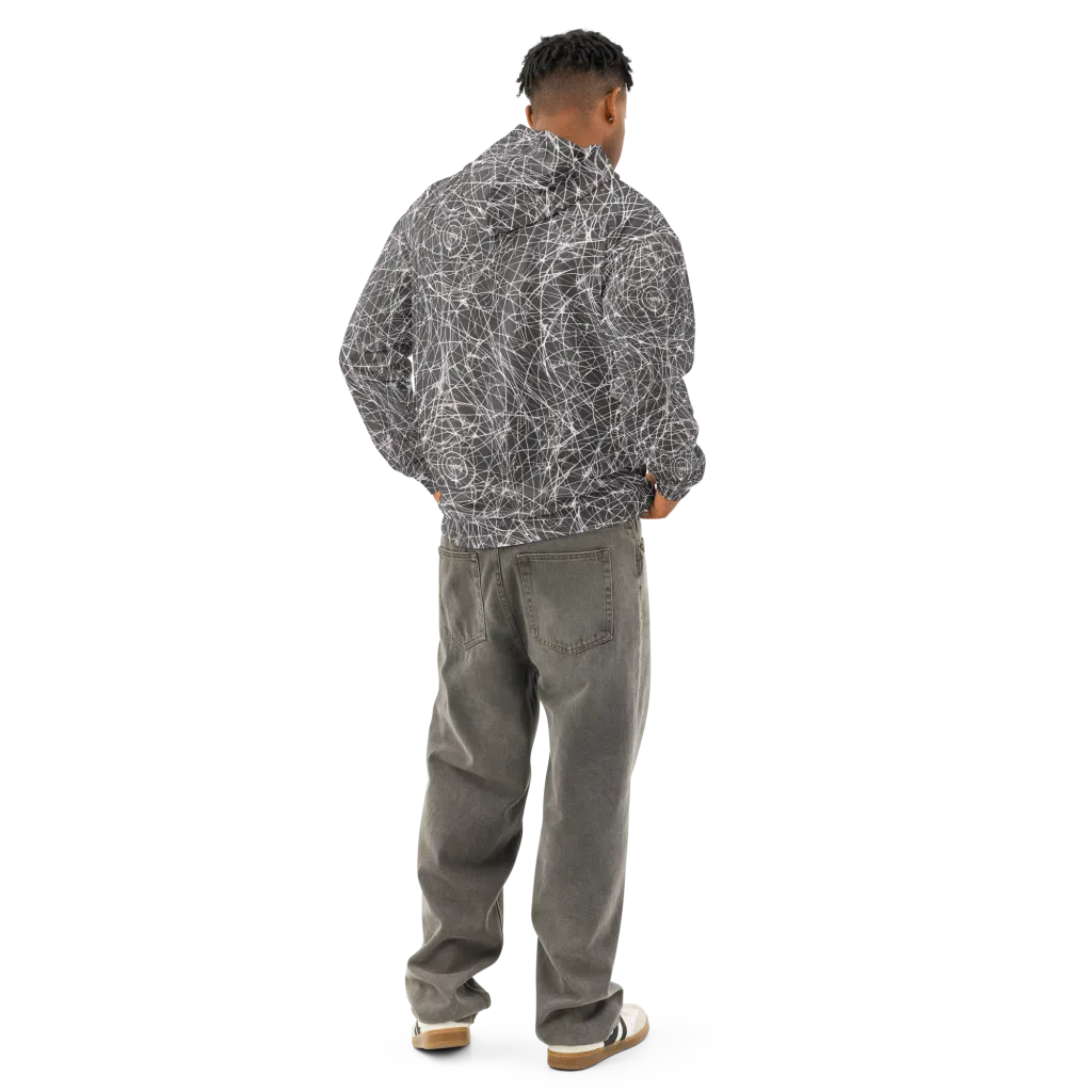 Ivory Static on Cotton Hoodie — Back