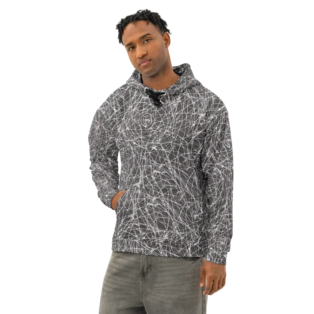 Ivory Static on Cotton Hoodie — Left Front