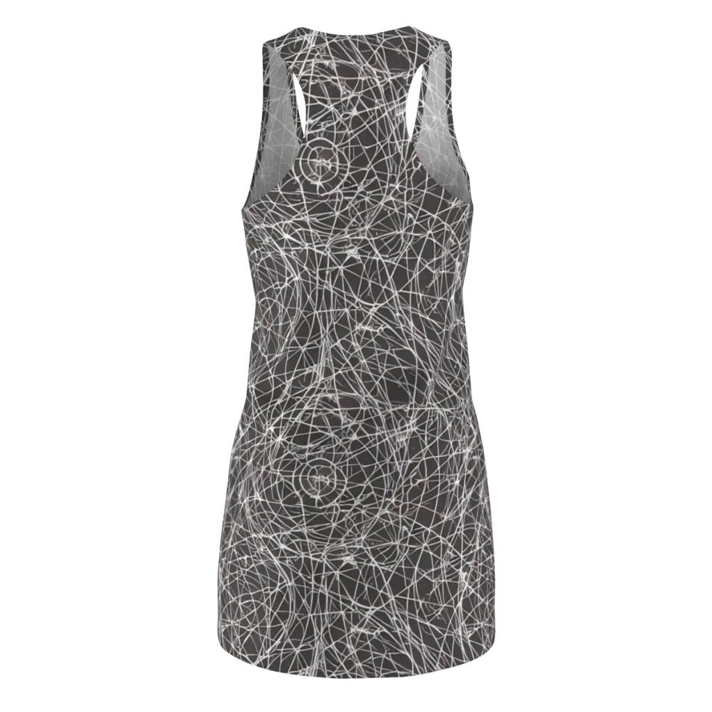 Ivory Static on Racerback Dress — Back