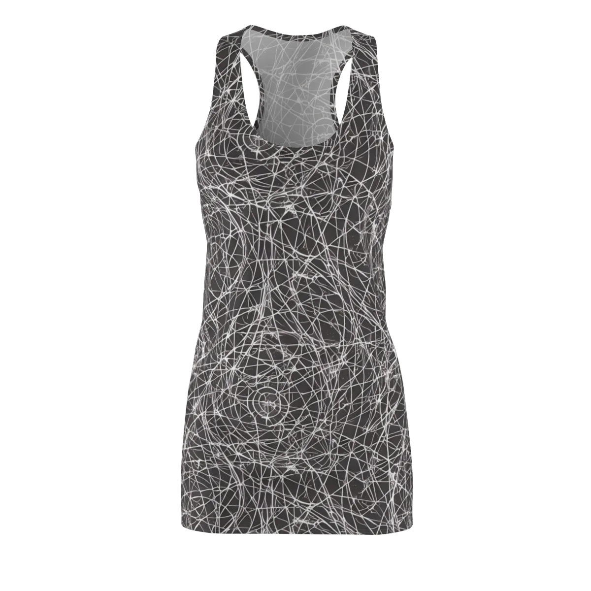 Ivory Static on Racerback Dress — Front