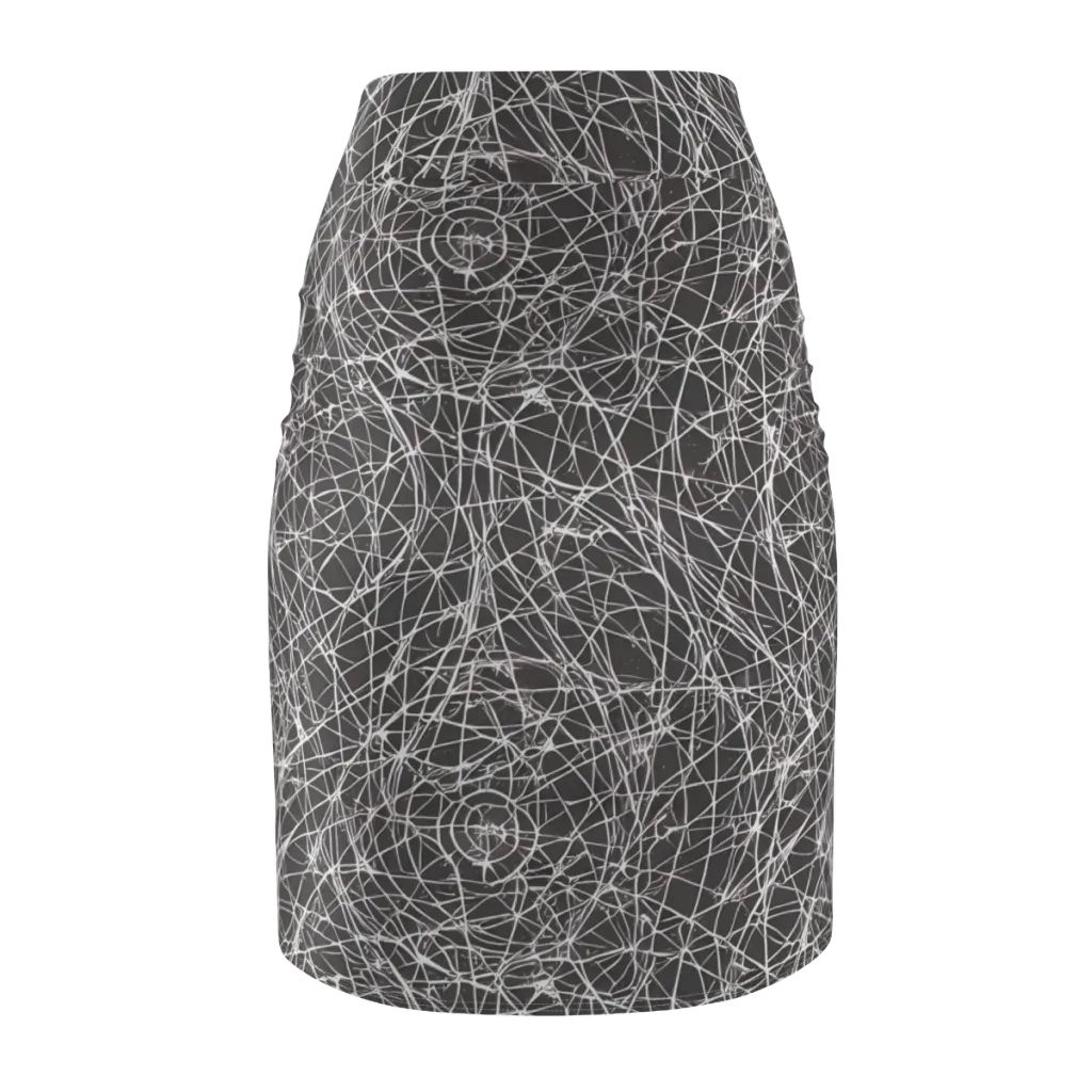 Ivory Static on Pencil Skirt — Back