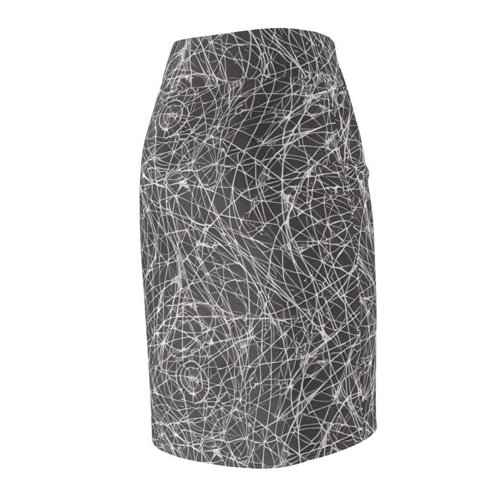 Ivory Static on Pencil Skirt — Back Side