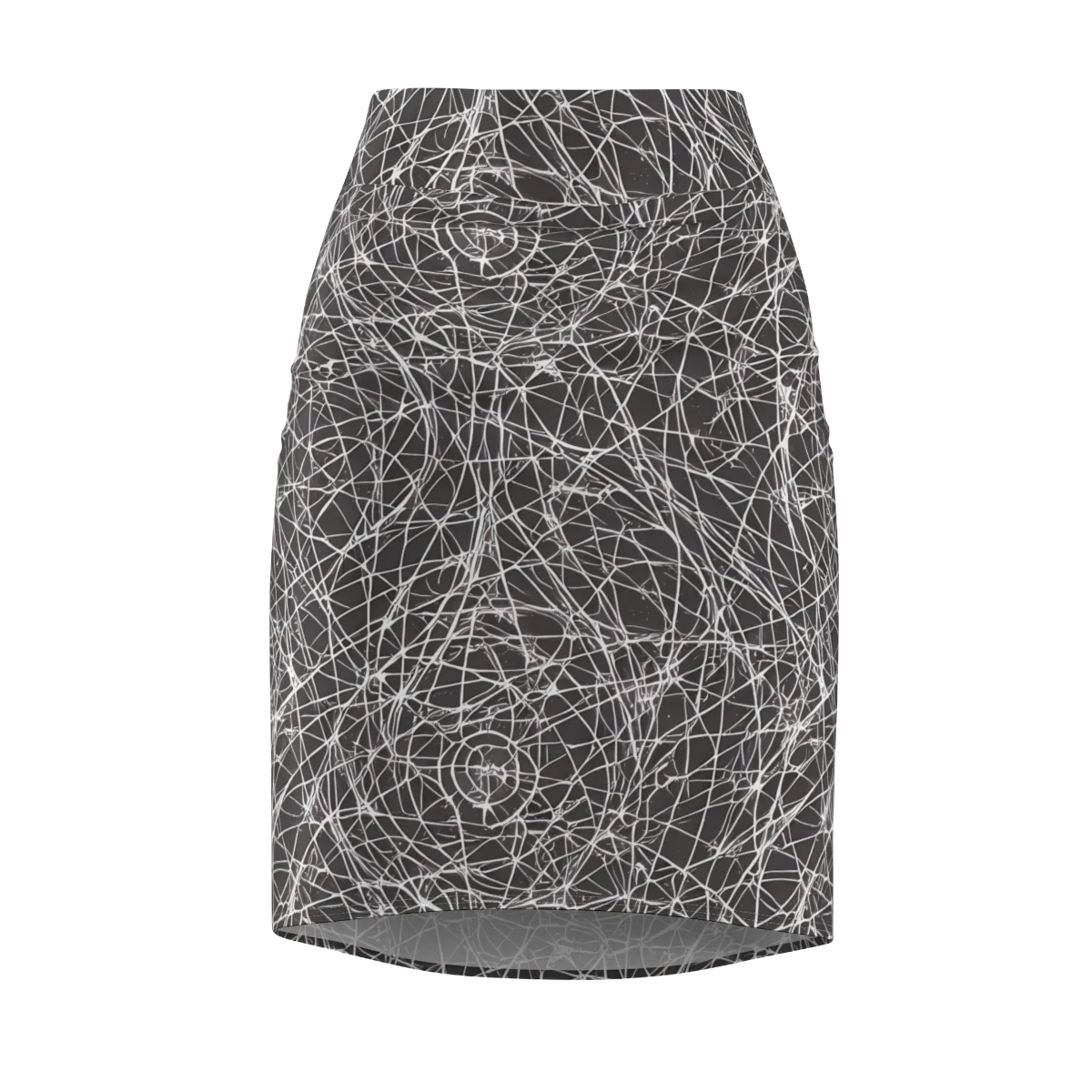 Ivory Static on Pencil Skirt — Front