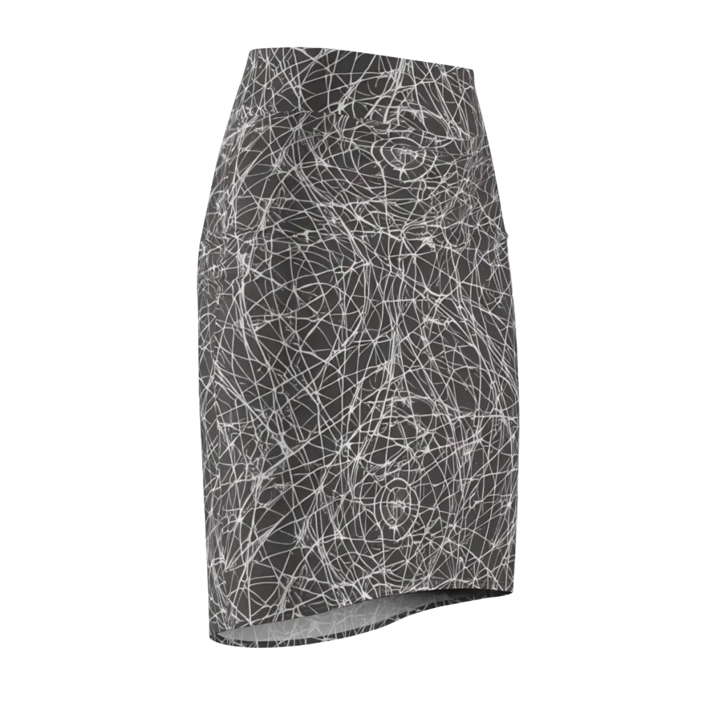 Ivory Static on Pencil Skirt — Front Side