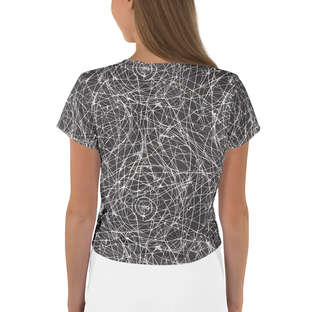Ivory Static on Crop Tee — Back