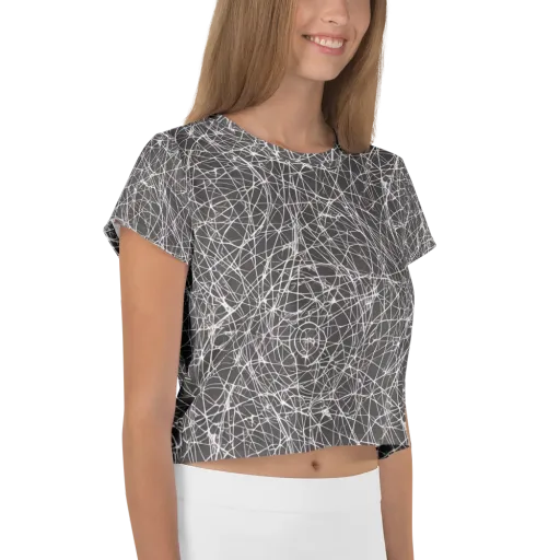 Ivory Static on a Crop Tee