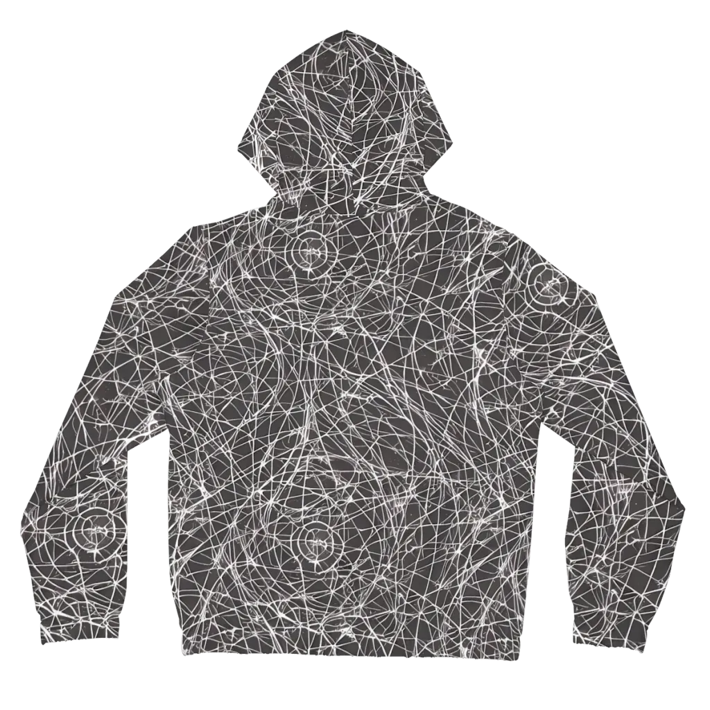Ivory Static on Women's Full-Zip Hoodie — Back