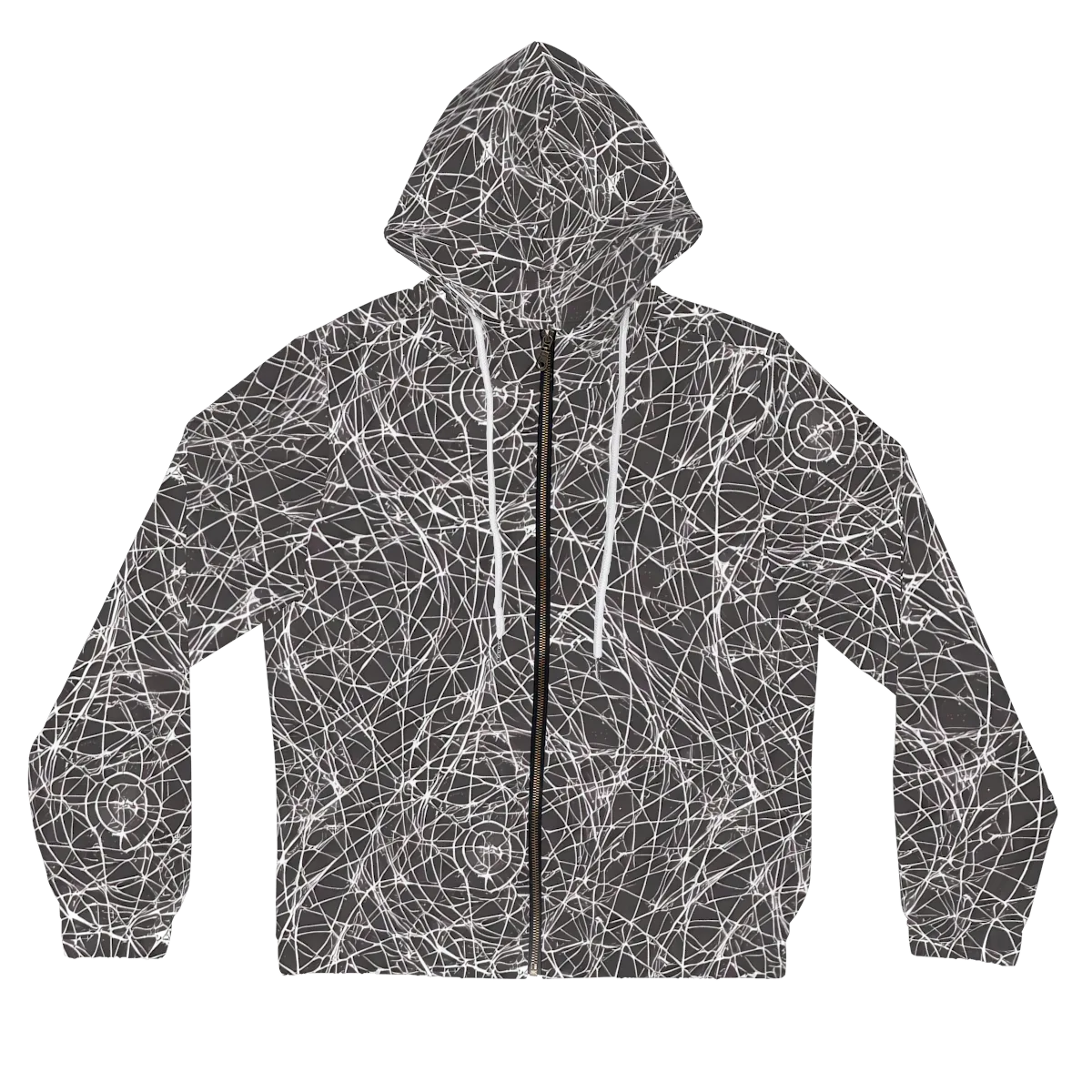 Ivory Static on Women's Full-Zip Hoodie — Front