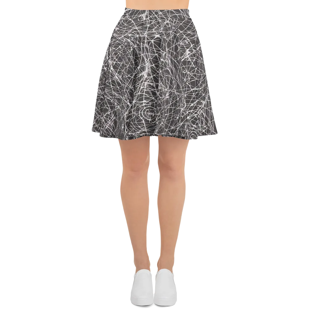 Ivory Static on Skater Skirt — Front