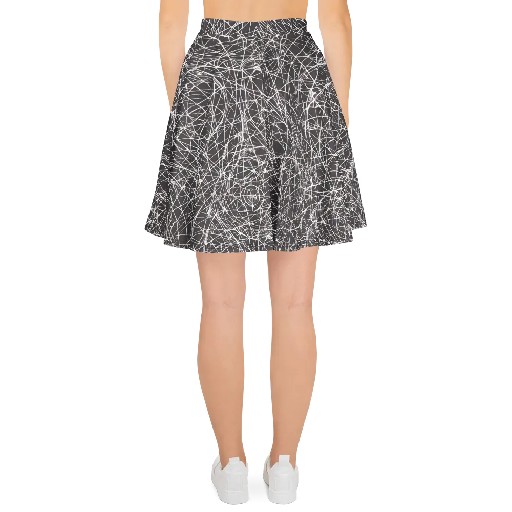 Ivory Static on Skater Skirt — Back