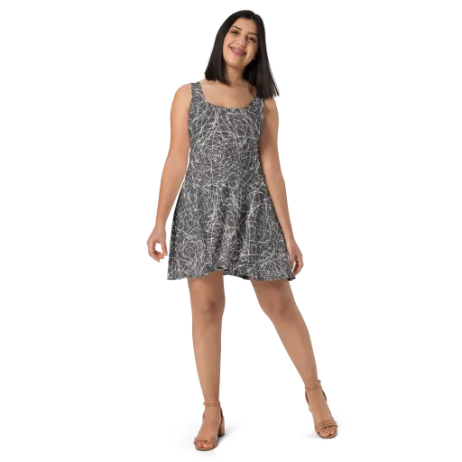 Ivory Static on a Skater Dress