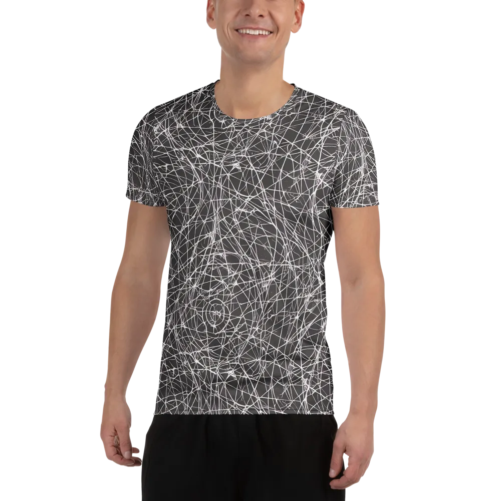 Ivory Static on Men's Athletic T-Shirt — Front