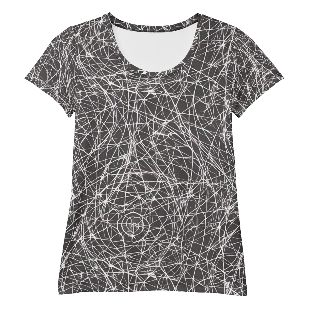 Ivory Static on Women's Athletic T-Shirt — Front