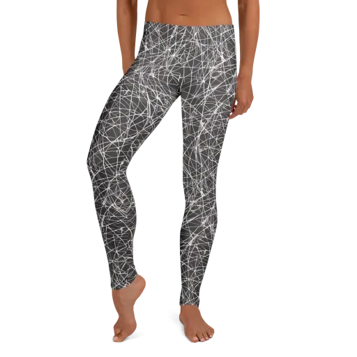 Ivory Static on a Leggings