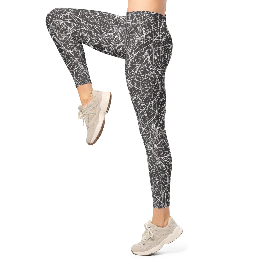 Ivory Static on Leggings — Left