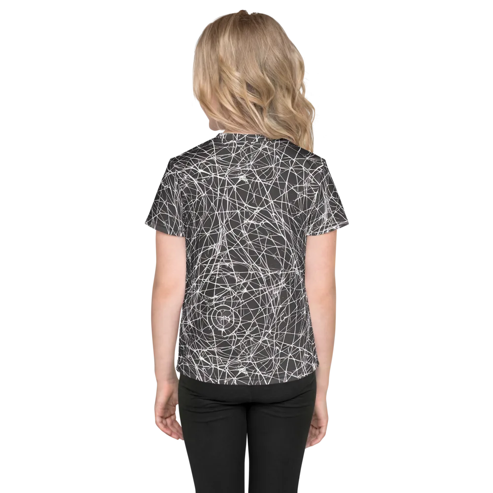 Ivory Static on Kids Crew Neck T-Shirt — Back