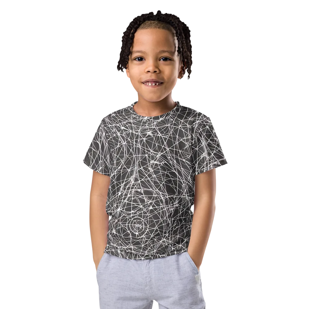 Ivory Static on Kids Crew Neck T-Shirt — Front