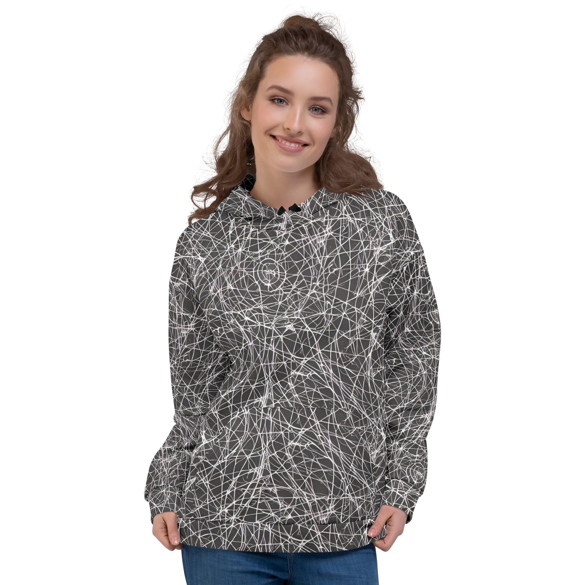 Ivory Static on Hoodie — Front