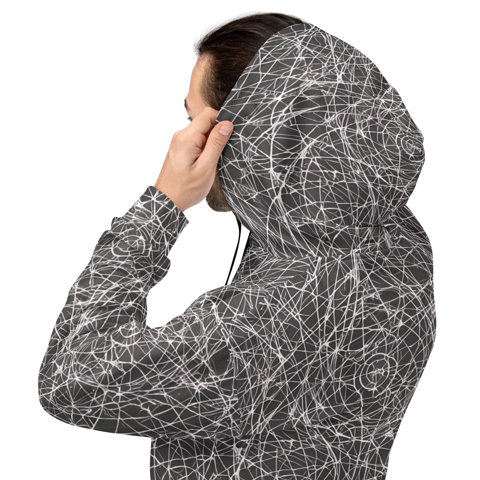 Ivory Static on Hoodie — Back