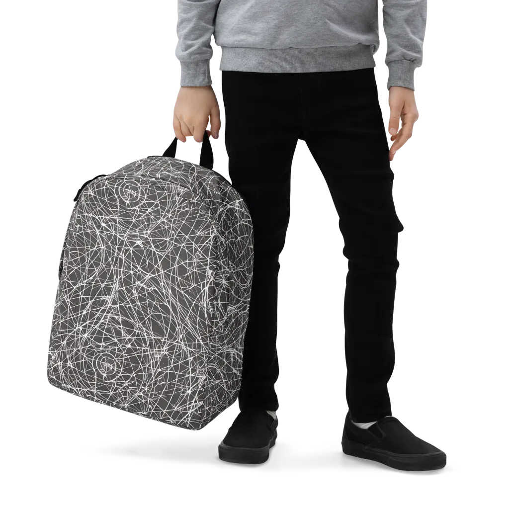 Ivory Static on Minimalist Backpack — Zoomed-in