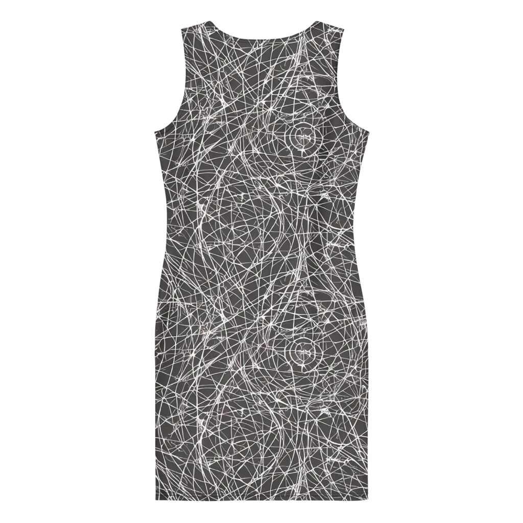 Ivory Static on Bodycon Dress — Back