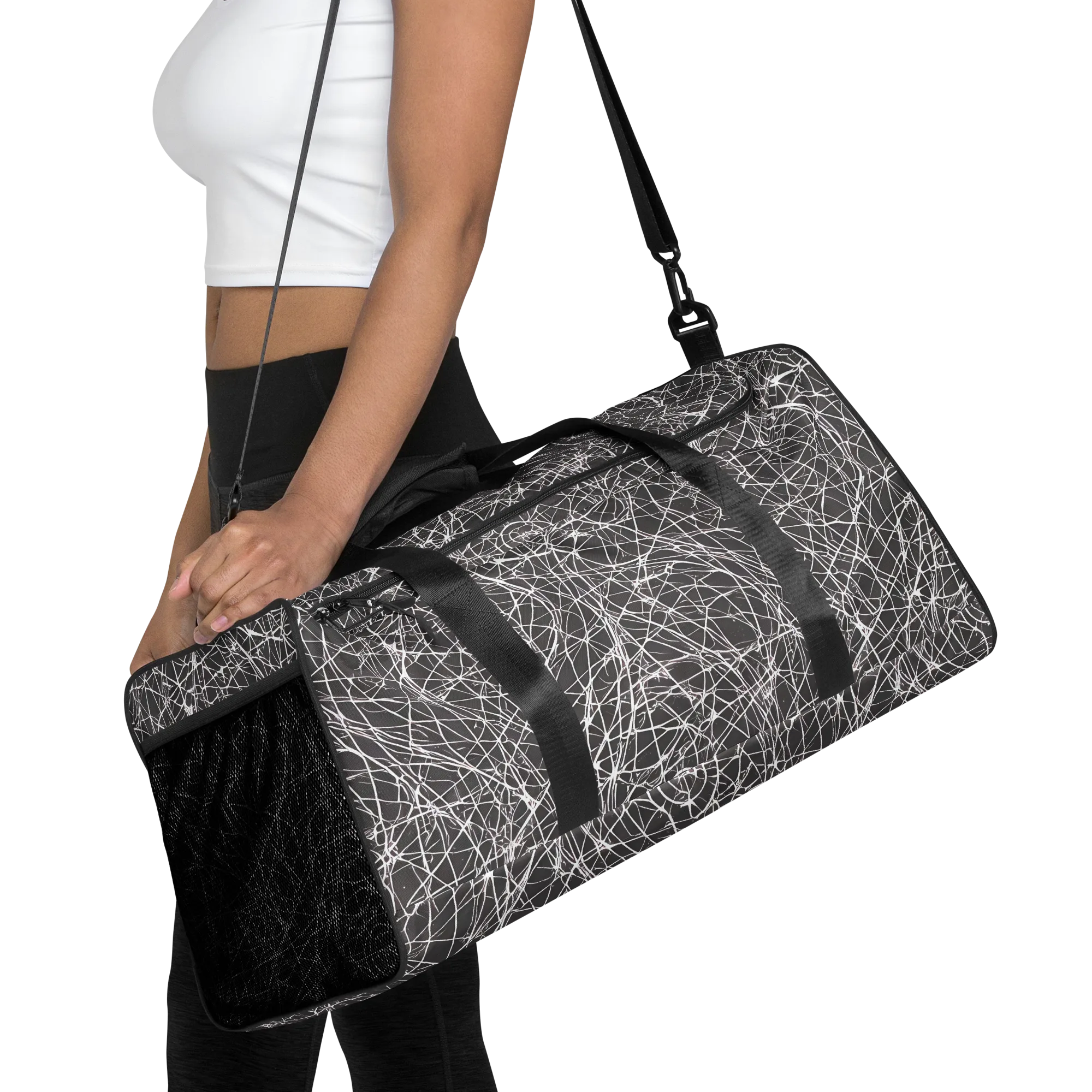 Ivory Static on Duffle Bag — Front