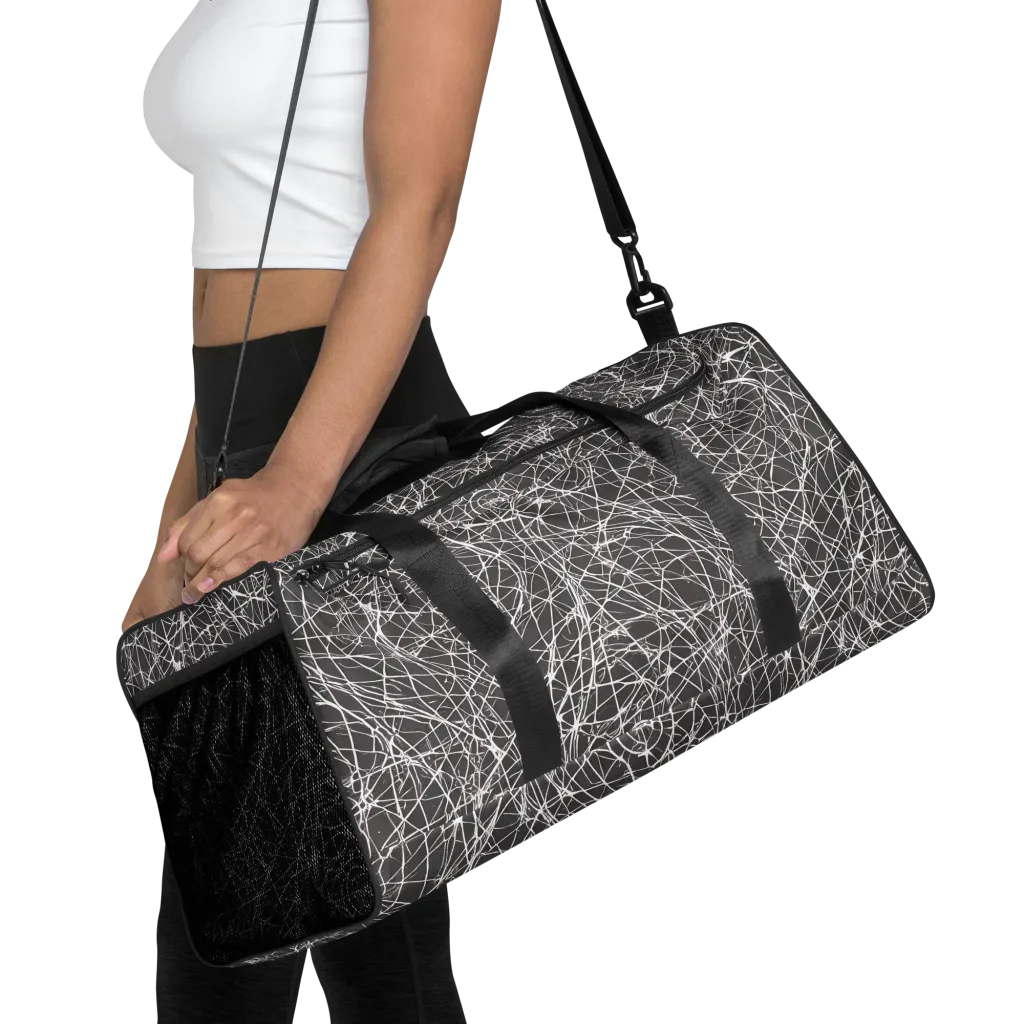 Ivory Static on Duffle Bag — Front