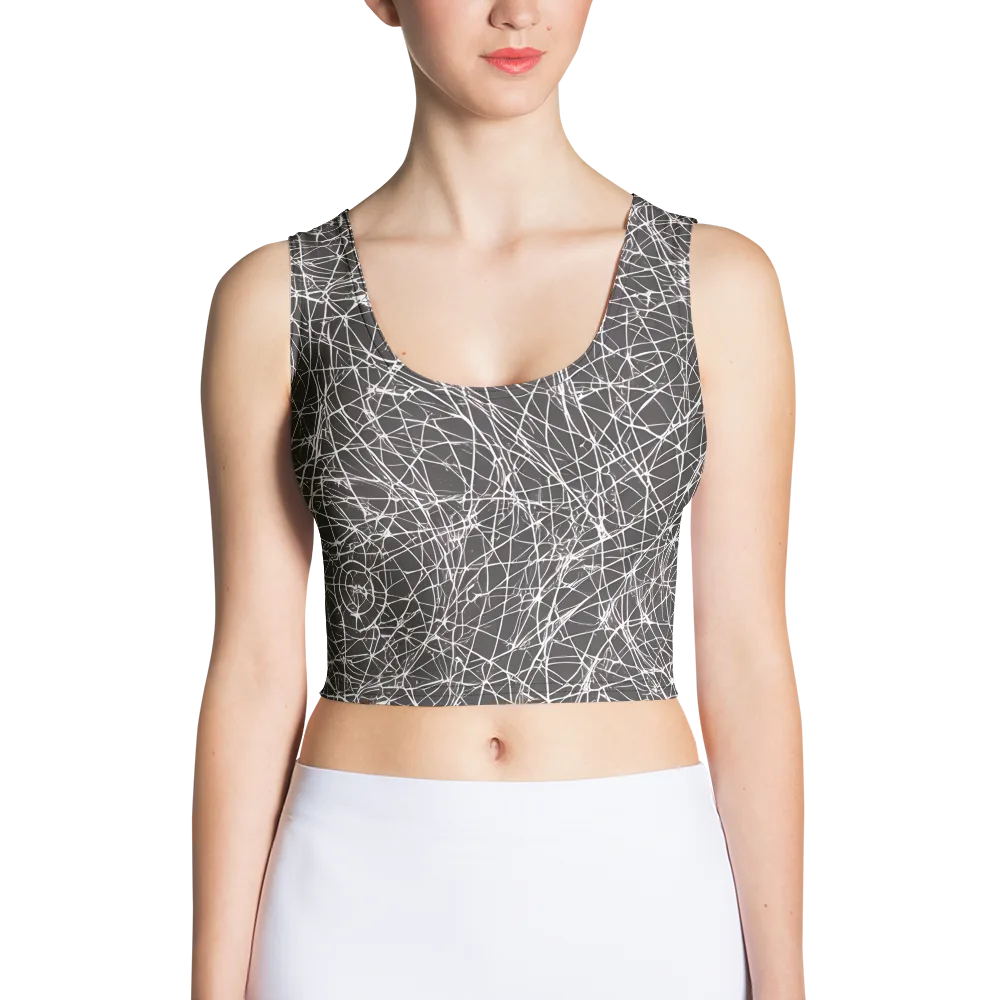Ivory Static on Crop Top — Front
