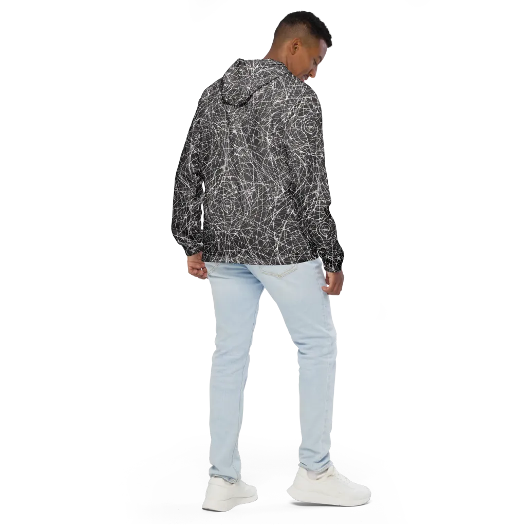 Ivory Static on Men's Windbreaker — Back