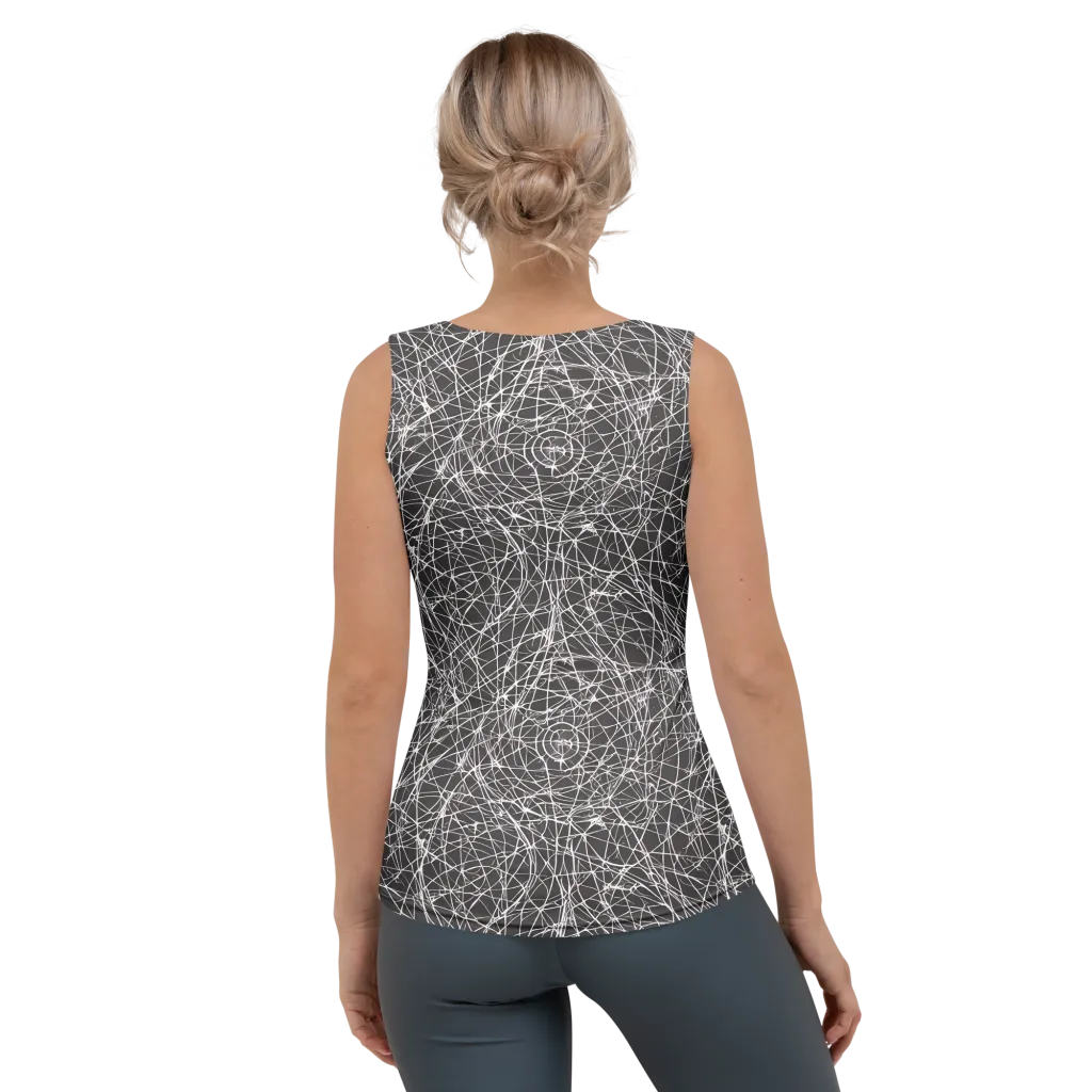Ivory Static on Women's Tank Top — Back
